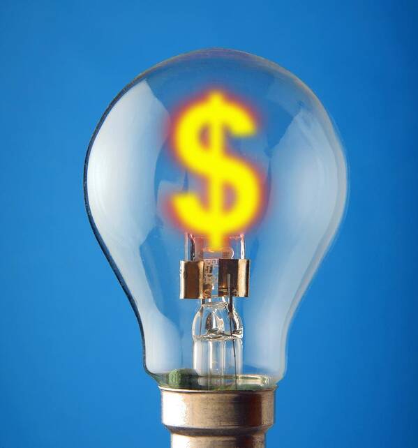 Usd Art Print featuring the photograph Energy Costs, Conceptual Image #2 by Victor De Schwanberg