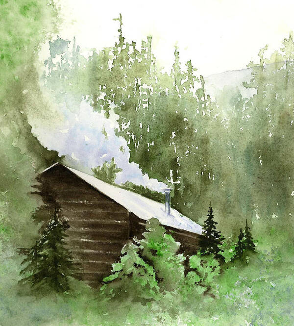 Landscape Art Print featuring the painting Backcountry Morning by Marsha Karle