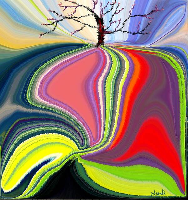 Tree Art Print featuring the painting Its a Tree's Life by Renate Wesley
