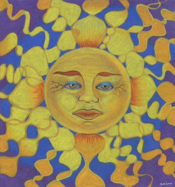Sun Art Print featuring the drawing Old Man Sun by Jaime Haney
