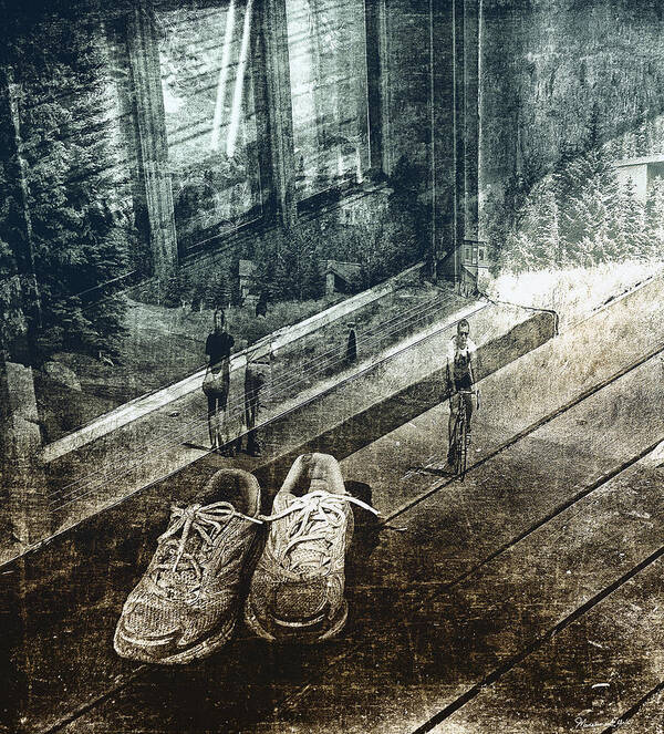 Sneakers Art Print featuring the photograph On the Road by Madeline Ellis