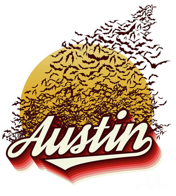 Austin Bats Art Print featuring the photograph Congress Avenue Bridge Bats take Flight In Austin Texas by Dan Herron