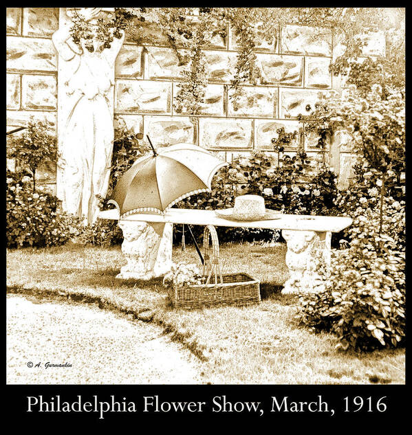 Philadelphia Flower Show Art Print featuring the photograph Philadelphia Flower Show Display, 1916 by A Macarthur Gurmankin