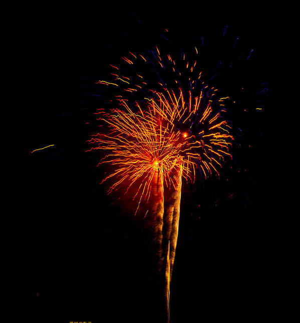 Fireworks Art Print featuring the photograph 4th of July by Bill Barber