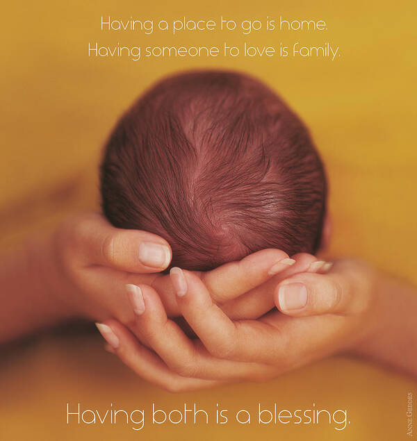 Saying Art Print featuring the photograph Blessings by Anne Geddes