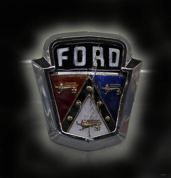 Art Art Print featuring the photograph Classic Ford Emblem by DB Hayes