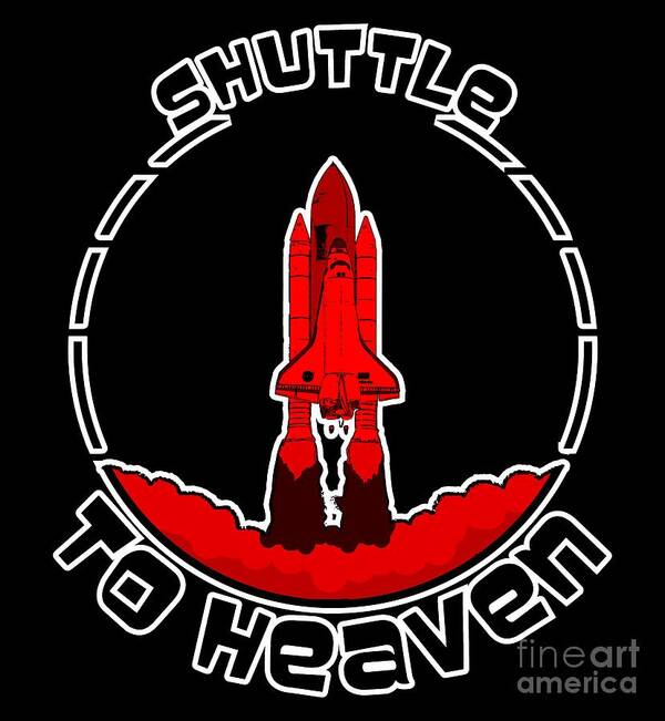 Shuttle Art Print featuring the digital art Heavens Shuttle by Piotr Dulski