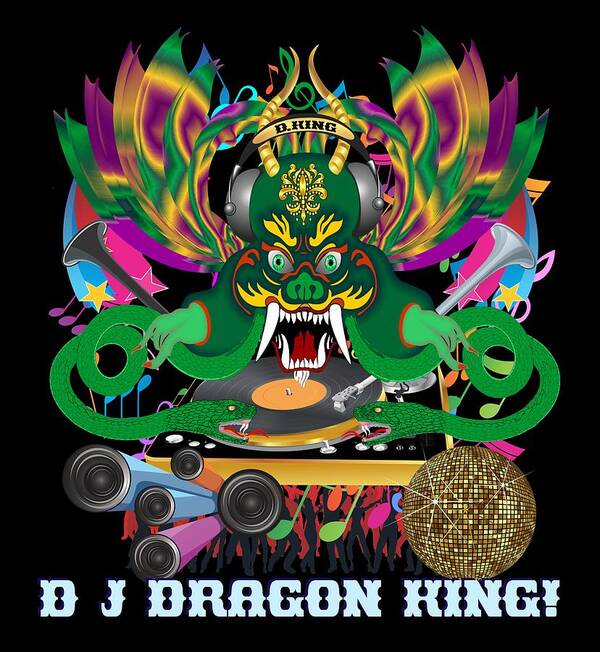 Calliope Art Print featuring the digital art J dragon King All Products by Bill Campitelle