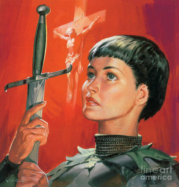 Joan Art Print featuring the painting Joan of Arc by James Edwin McConnell