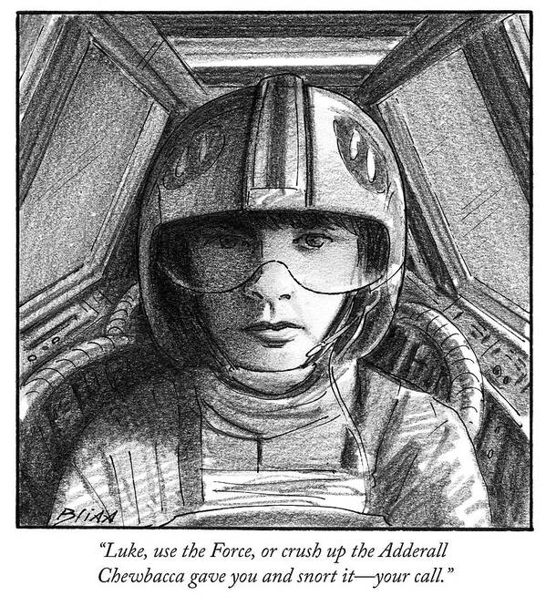 luke Art Print featuring the drawing Luke use the Force by Harry Bliss