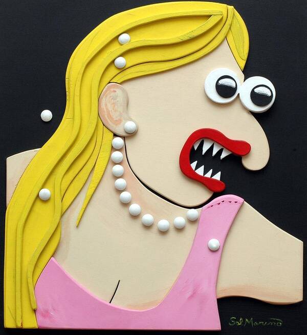 Funism Art Print featuring the sculpture Pearl Necklace by Sal Marino