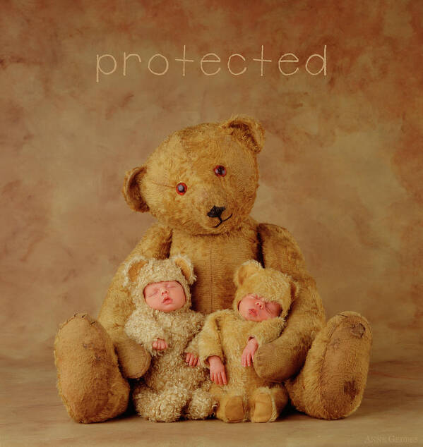 Teddy Art Print featuring the photograph Protected by Anne Geddes