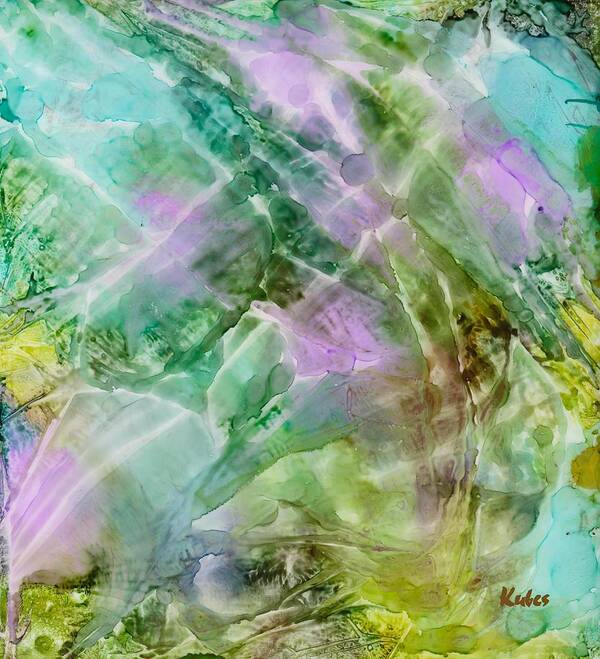 Light Art Print featuring the painting Ripples On Water by Susan Kubes