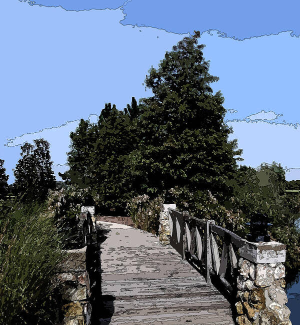 Bridge Art Print featuring the photograph Rustic Bridge by James Rentz