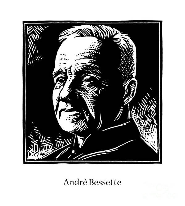 St. Andr Bessette Art Print featuring the painting St. Andre Bessette - JLANB by Julie Lonneman