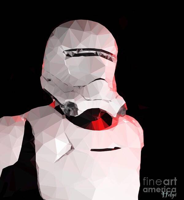Stormtrooper Art Print featuring the digital art StormTrooper Next Gen by HELGE Art Gallery