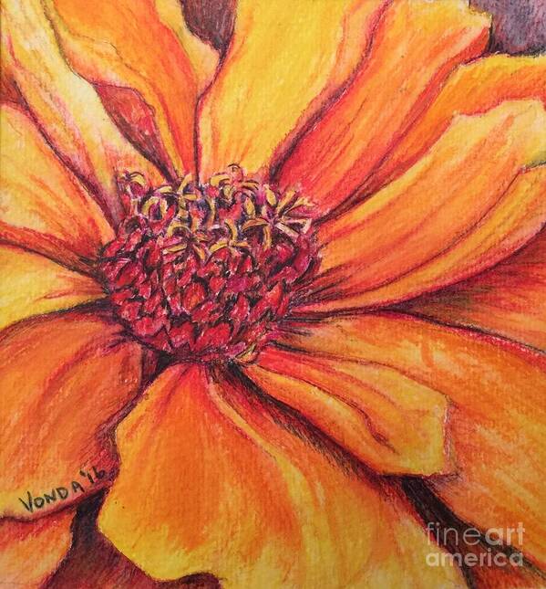 Macro Art Print featuring the drawing Sunny Perspective by Vonda Lawson-Rosa