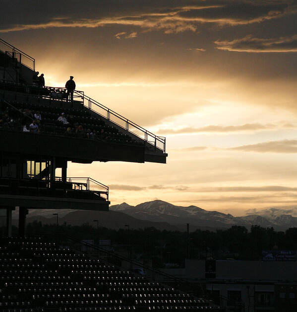 Sunset Art Print featuring the photograph The Beauty of Baseball in Colorado by Marilyn Hunt