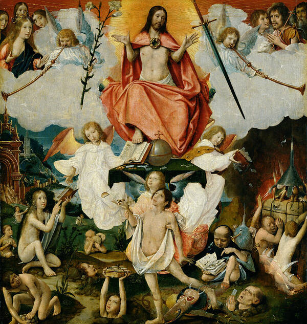 Christ Art Print featuring the painting The Last Judgment by Jan Provost