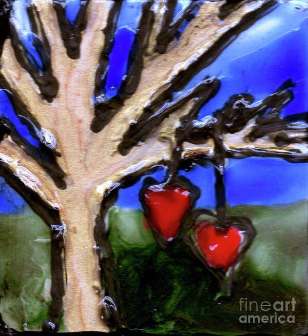 Heart Art Print featuring the painting Tree Hearts by Genevieve Esson