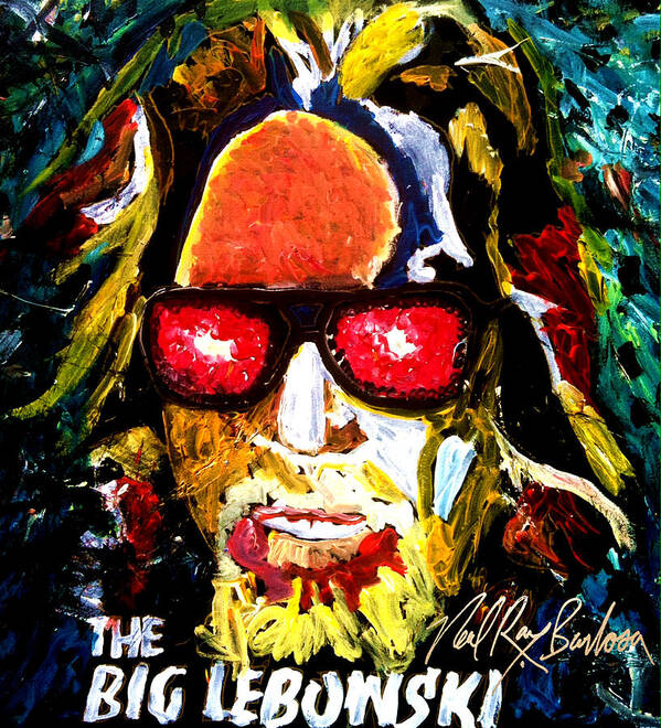 The Big Lebowski Art Print featuring the painting tribute to THE BIG LEBOWSKI by Neal Barbosa
