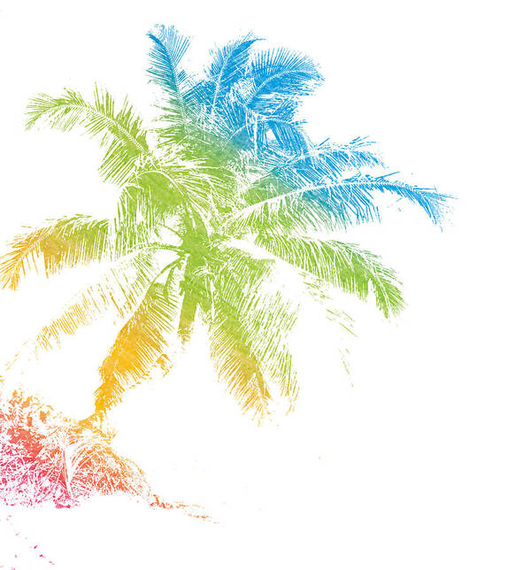 Anthony Fishburne Art Print featuring the mixed media Tropical palm by Anthony Fishburne