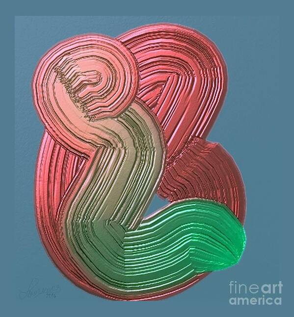Painting Art Print featuring the digital art z1314b Into the Arms of by Lawrence Nusbaum