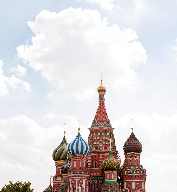 Red Square Art Print featuring the photograph St Basil Cathedral #1 by Graphixel