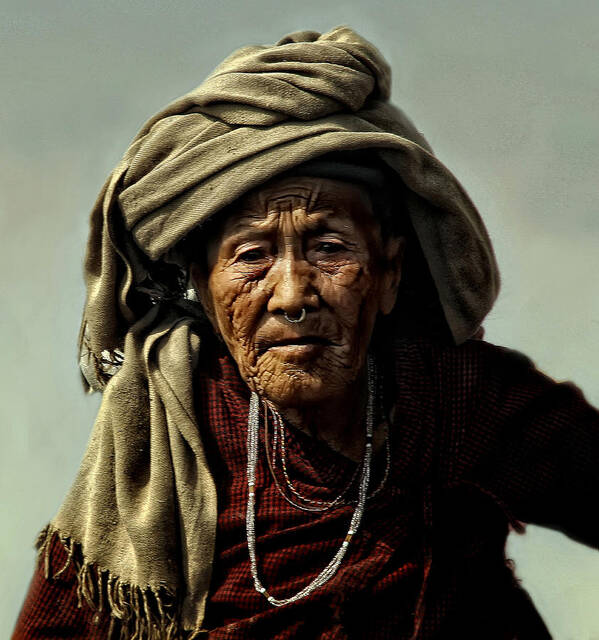 Nepal Art Print featuring the photograph Women Of Nepal - Series #3 by Yvette Depaepe