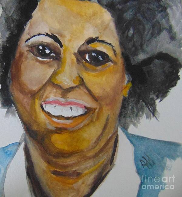 Toni Morrison Art Print featuring the painting Beloved Queen Toni by Saundra Johnson