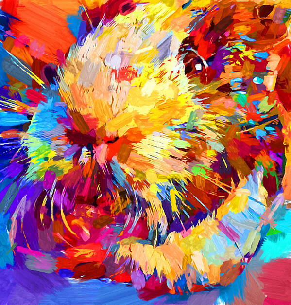 Guinea Pig Art Print featuring the painting Guinea Pig by Chris Butler