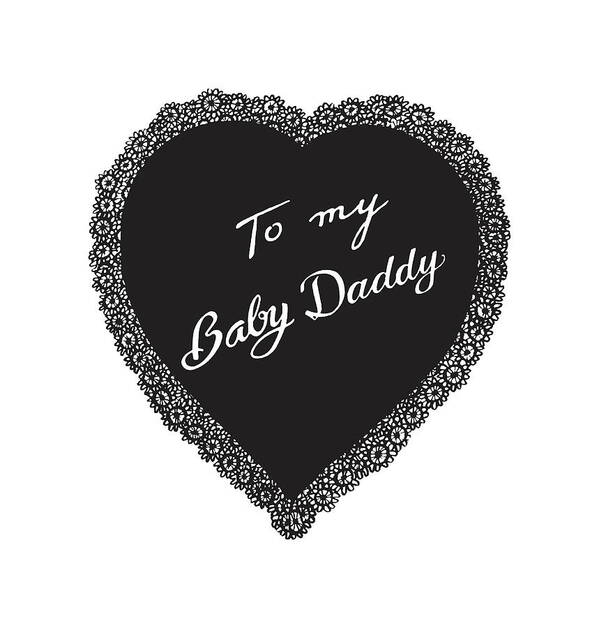 Affection Art Print featuring the drawing Heart To Baby Daddy by CSA Images