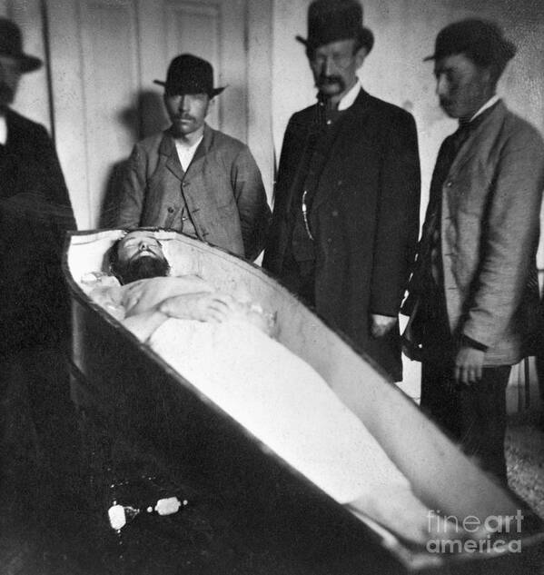 Stealing Art Print featuring the photograph Jesse James In His Coffin by Bettmann