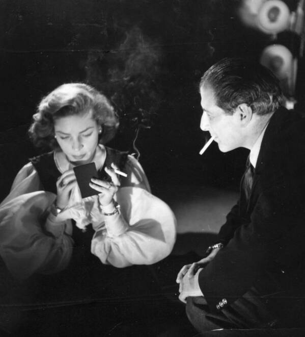 Smoking Art Print featuring the photograph Lauren Bacall by Baron