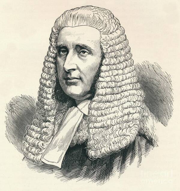 Engraving Art Print featuring the drawing Lord Penzance, Judge Of The Court by Print Collector