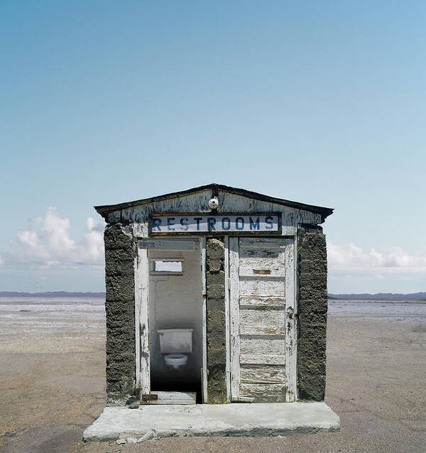 Outhouse Art Print featuring the photograph Outhouse On Beach, Close-up by Ed Freeman