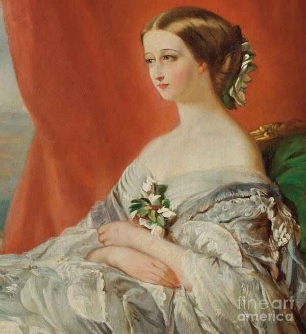 Portrait of Empress Eugenie by Art Print by Franz Xaver