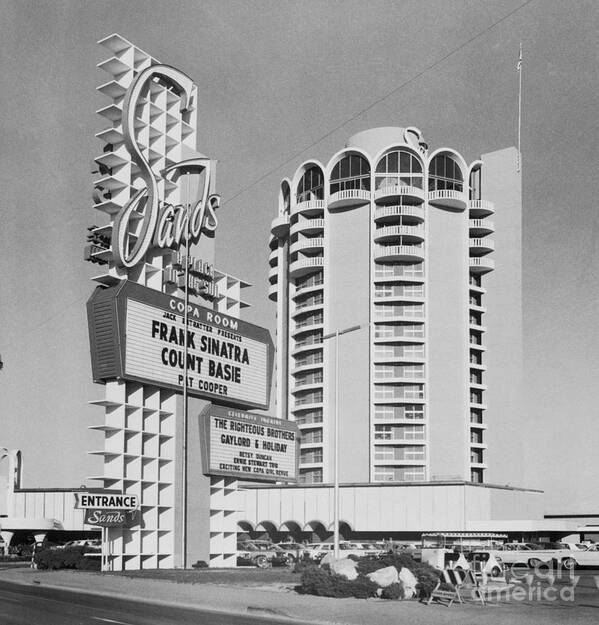 Outdoors Art Print featuring the photograph Sands Hotel And Casino by Bettmann
