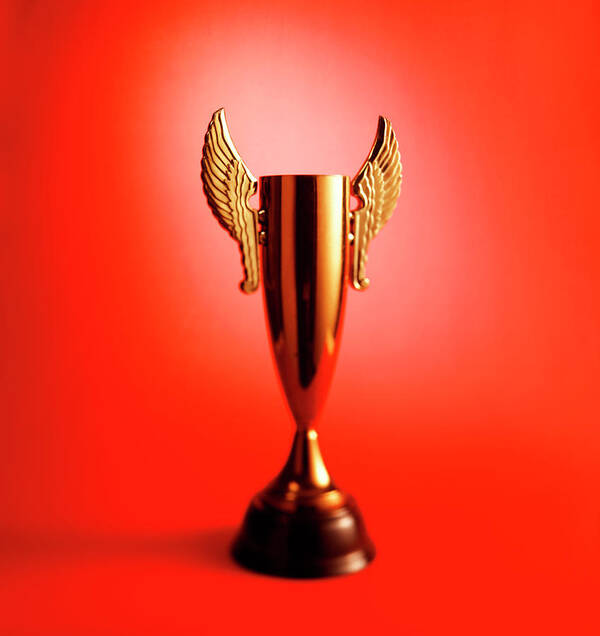 Accomplish Art Print featuring the drawing Trophy Cup With Wings by CSA Images