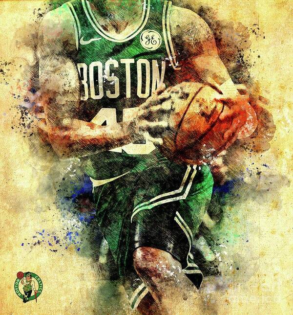 Boston Celtics Basketball Team,Original Sports Posters for fans Art Print  by Drawspots Illustrations - Fine Art America