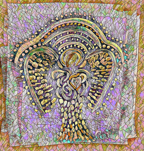 Angel Art Print featuring the painting Angel in Gold by Corinne Carroll
