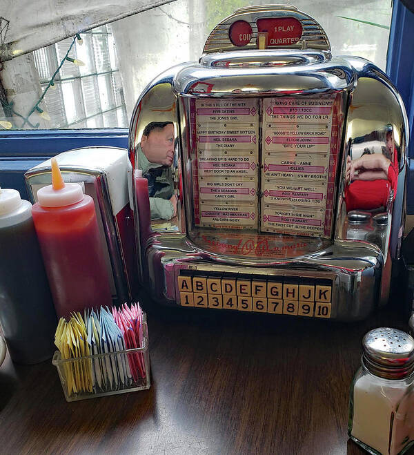 Jukebox Art Print featuring the photograph Booth Coin Music Request by Imagery-at- Work