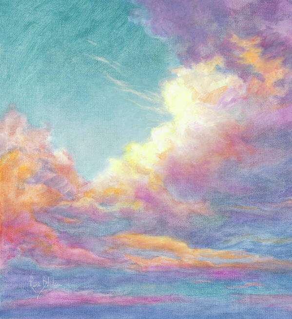 Sky Art Print featuring the painting Detail - Casco Bay by Lucie Bilodeau