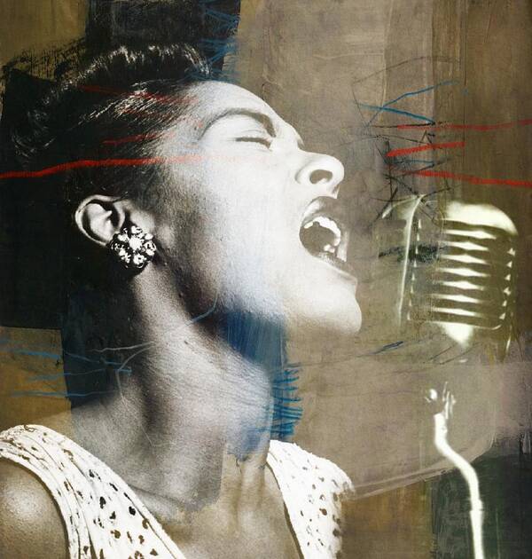Billie Holiday Art Print featuring the digital art Dynamic Billie Holiday by Paul Lovering