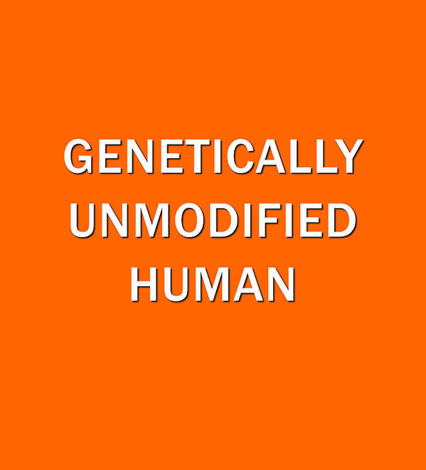 Gmo Art Print featuring the painting Genetically Unmodified Human by Sol Luckman