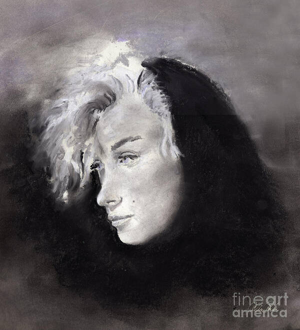 Marilyn Art Print featuring the pastel Marilyn by Allison Ashton