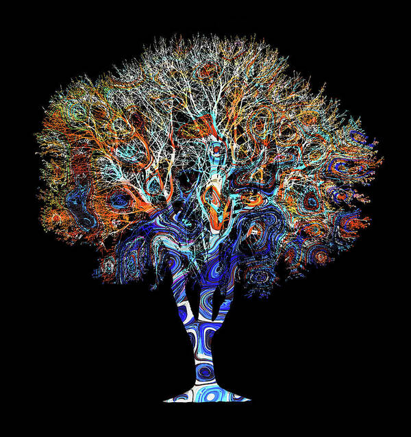 Tree Art Print featuring the digital art Tree Design 200 by Lucie Dumas