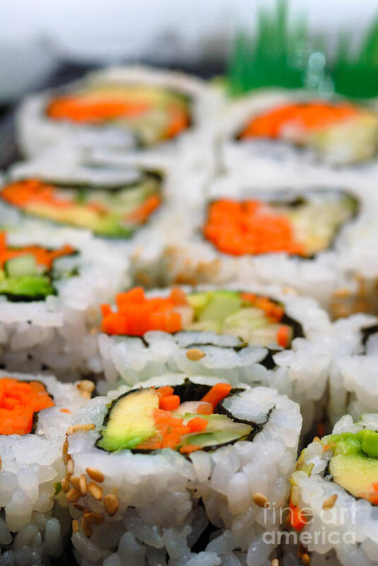 Appetizer Art Print featuring the photograph Vegetable Sushi #2 by Amy Cicconi