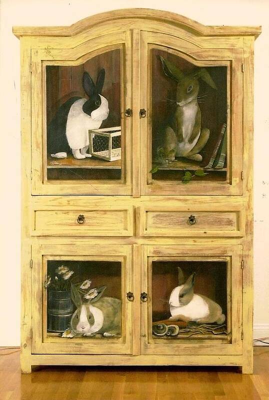 Diane Strain Art Print featuring the painting A Home for my Rabbits by Diane Strain