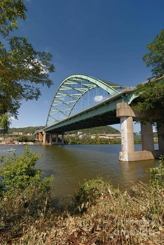Allegheny County Art Print featuring the photograph Birmingham Bridge Pittsburgh South Side by Amy Cicconi